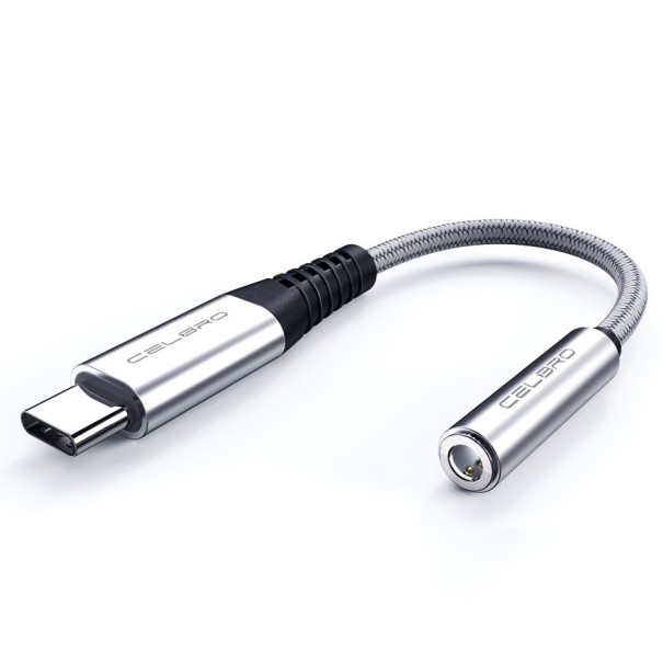 Adapter USB-C do gniazda 3,5 mm srebrny