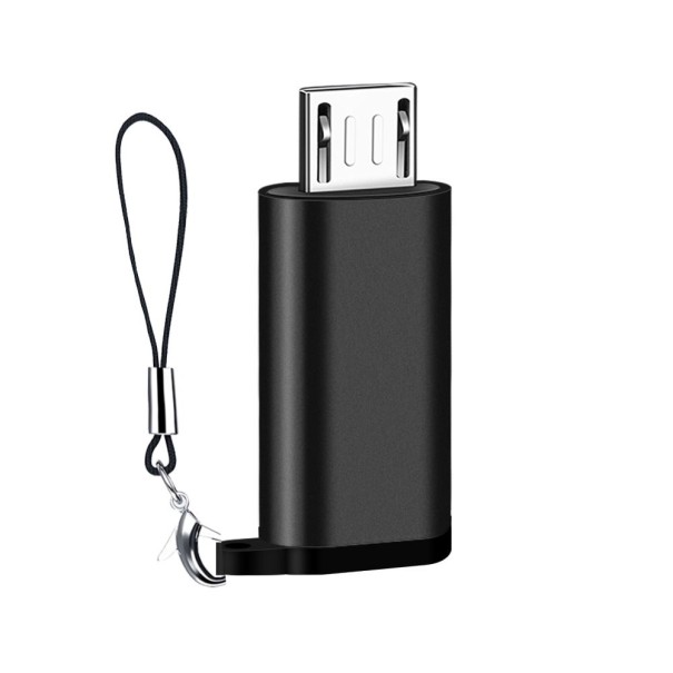 Adapter USB-C / Micro USB czarny 1