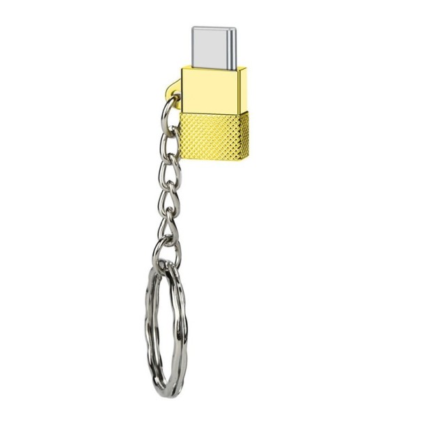 Adapter USB-C na Micro USB K107 złoto