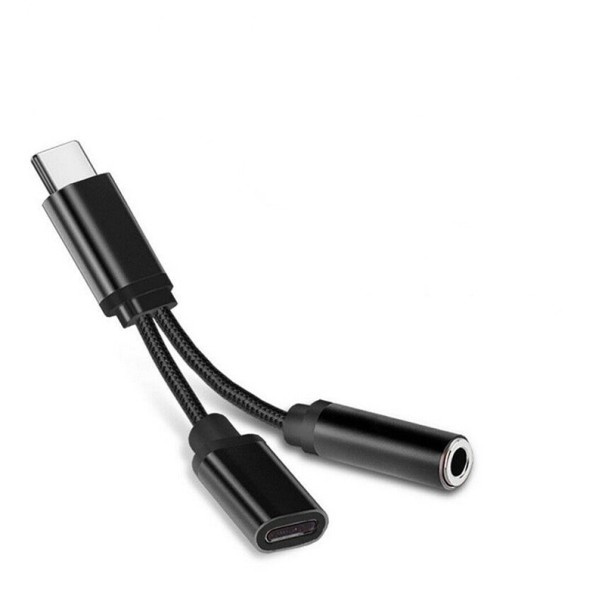 Adapter USB-C naar 3,5 mm jack / USB-C zwart