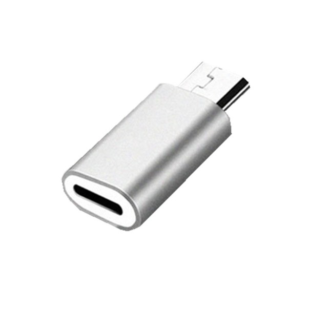 Adapter voor Micro USB naar Apple Lightning zilver