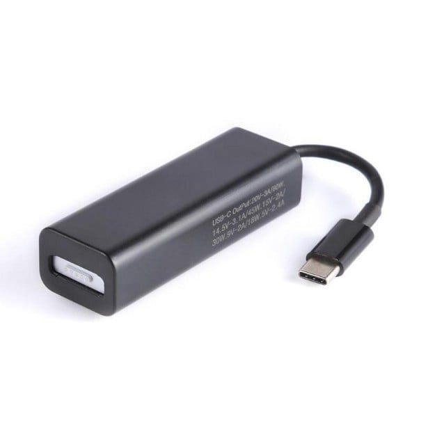 Adaptér z MagSafe 2 samice na USB-C samec pre nabíjanie zariadení s USB-C z nabíjačky MagSafe 2 Výstup až 60 W Plastové puzdro čierna