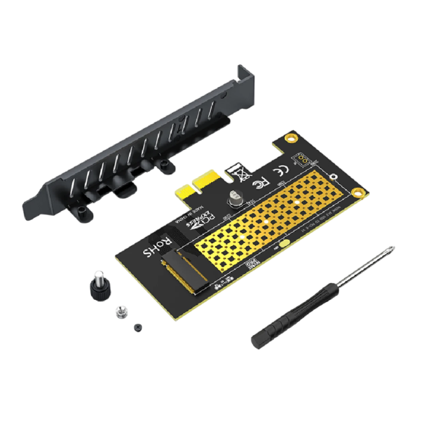 Adapterkarte SSD M.2 NVME auf PCIe X1 Unterstützung für PCIe 4.0 Max 16 Gb/s Plug and Play für Windows 10 11 Erweiterung des Computers 1