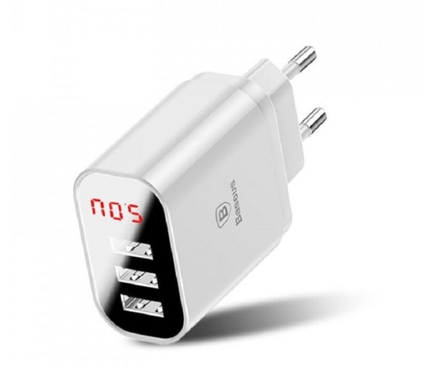 Adaptor de rețea 3 porturi USB alb