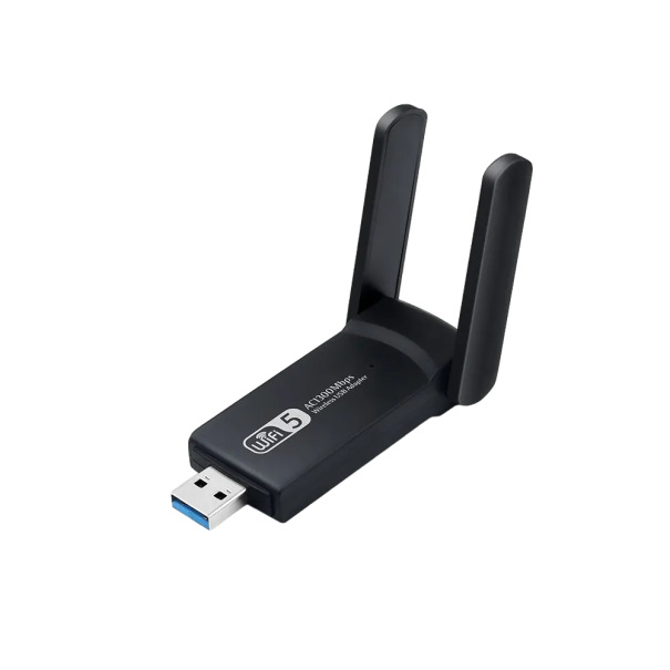 Adaptor de rețea WiFi USB Amplificator de semnal puternic Extensor WiFi Amplificator de semnal fără fir 1300 Mb/s 2,4 GHz și 5 GHz Compatibilitate universală 1