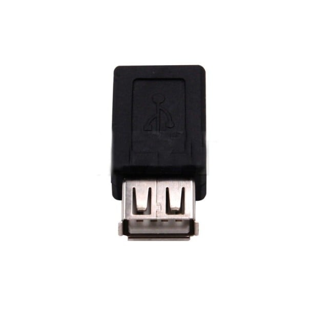 Adaptor USB 2.0 la Micro USB cu prize pe ambele părți pentru conectarea a două cabluri Pachet de 2 bucăți Design compact negru 1