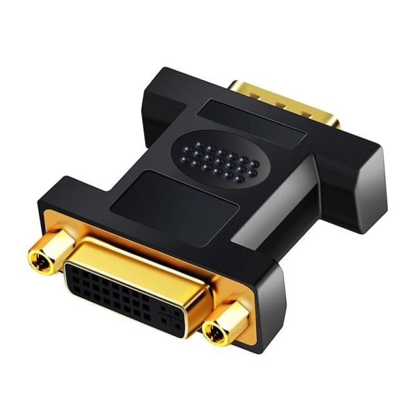 Adaptor VGA la DVI 24+5 pentru conectarea cablului DVI la un dispozitiv cu port VGA Mufă VGA și priza DVI Rezoluție de până la 1080p Full HD Corp 1