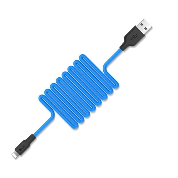 Adatkábel az Apple Lightning-hoz az USB K573-hoz kék 25 cm