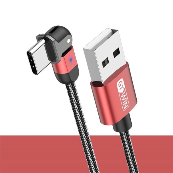Adatkábel forgatható USB-C / USB csatlakozóval piros 50 cm
