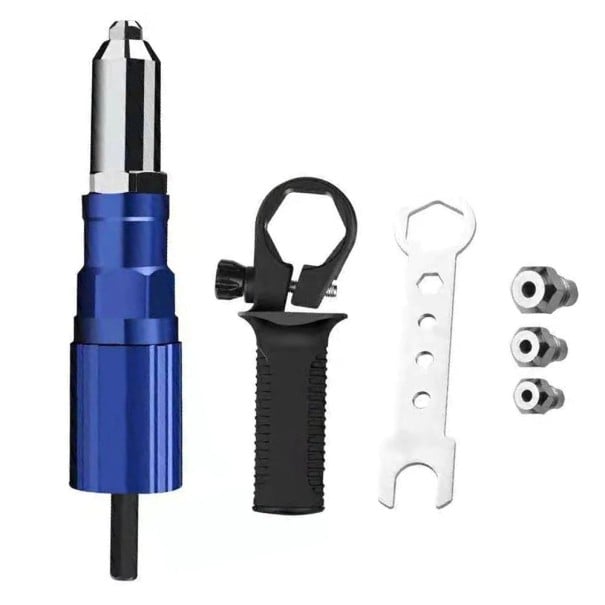 Adattatore rivettatore per trapano con accessori 1