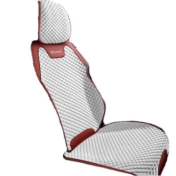 Ademende autostoelhoes voor de voorstoel, rood, antislip autostoelkussen, universeel 1