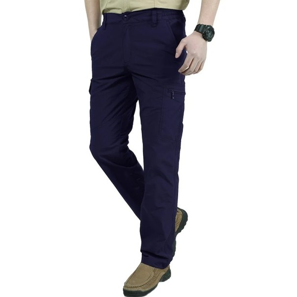 Ademende heren outdoor cargobroek, dunne wandelbroek, snel drogende lichtgewicht sportbroek voor wandelen en reizen donkerblauw M