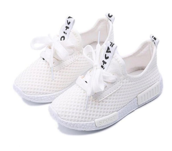 Ademende kindersneakers wit 33