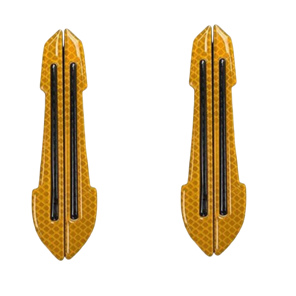Adesivi riflettenti per specchietti 2 pz giallo