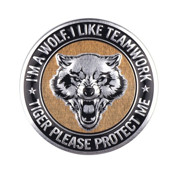 Adesivo 3D per auto lupo 1