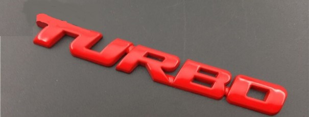 Adesivo per auto turbo rosso