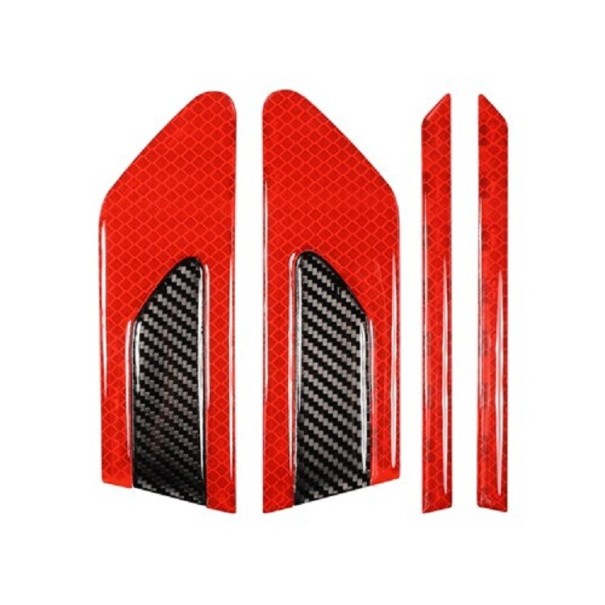 Adesivo riflettente per auto 2 pz rosso