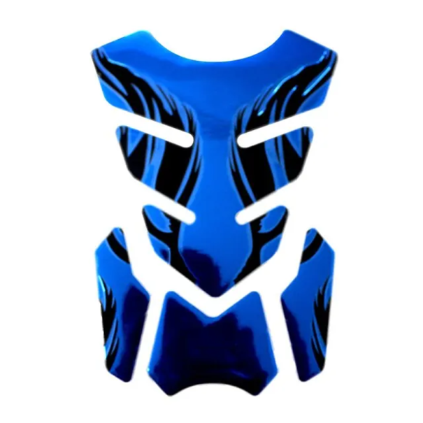 Adhesivo para depósito de moto 220 x 150 mm Lámina protectora contra arañazos Efecto carbono 3D Diseño deportivo Accesorio para moto azul