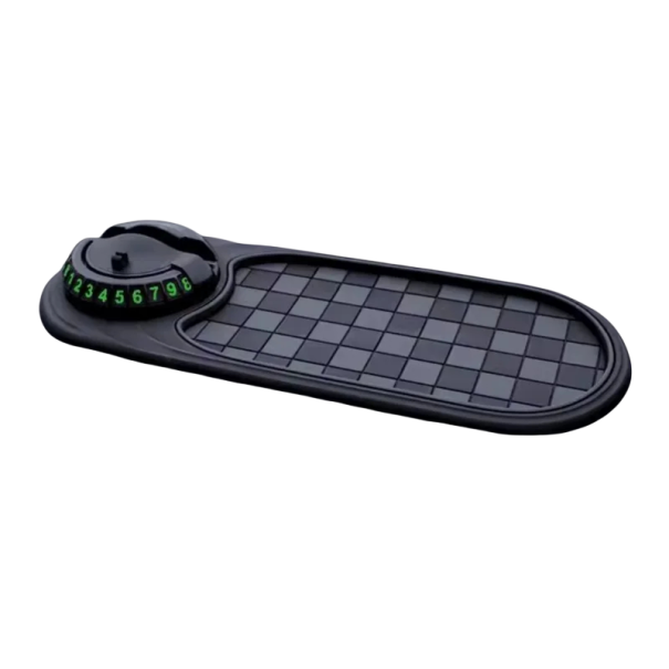 Adhezivní podložka na palubní desku auta s otočným držákem na telefon, 27 x 12 cm, držák mobilu pro řidiče a navigaci černá