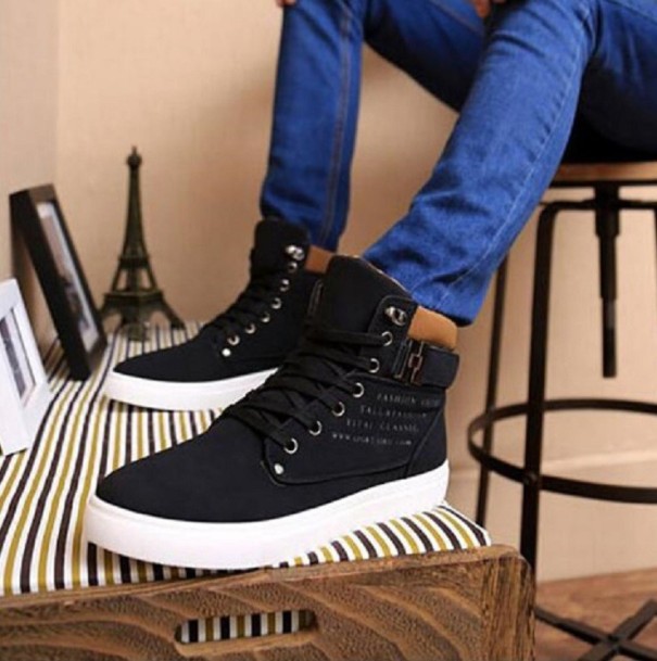 Adidași pentru bărbați pentru glezne Tom J2940 negru-alb 41