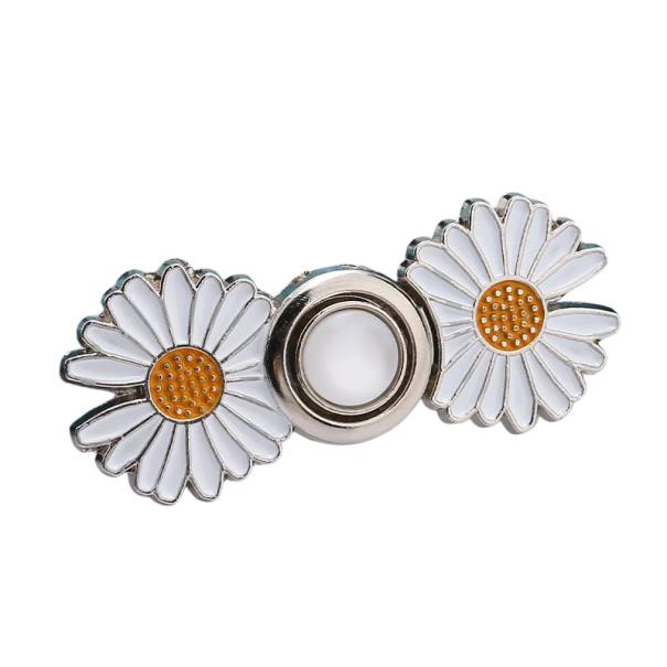 Adjustable Metal Waist Buckle 4.6 x 1.9 cm Pearl Decor with Flowers Tightening Trousers No Sewing Elegant Clip for Jeans Skirts Shorts silver