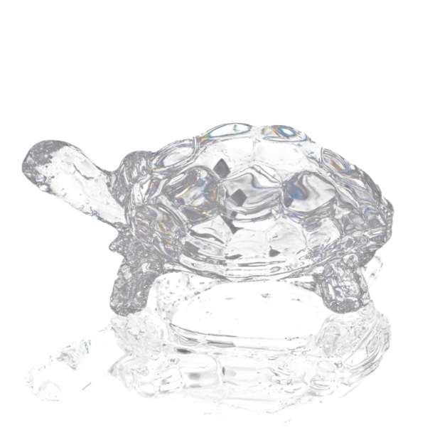 Adorno de cristal tortuga 8×5,5×3,5 cm figura de vidrio decoración transparente para interiores y exhibición 1