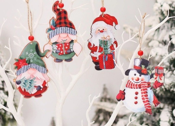 Adorno de duende navideño 4 piezas 4