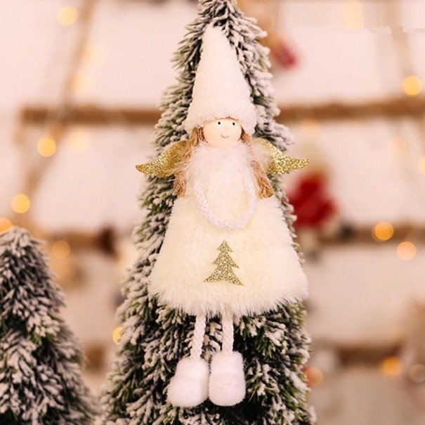 Adorno navideño ángel colgante Z305 crema