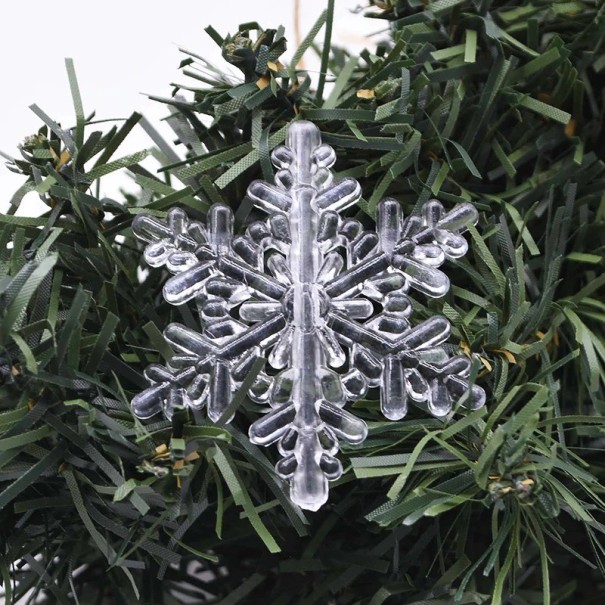 Adorno navideño de copo de nieve, 10 unidades blanco 5,5 cm
