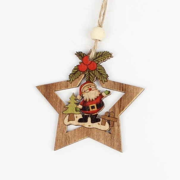 Adorno navideño de madera 4 piezas 3