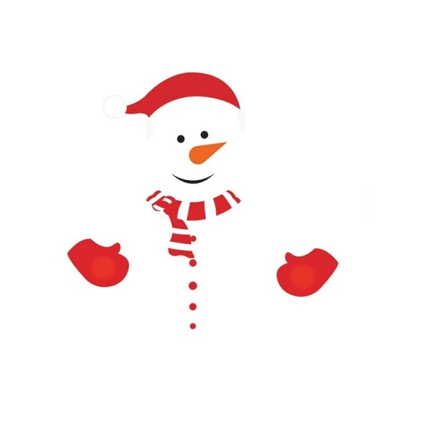 Adorno navideño de muñeco de nieve magnético 1