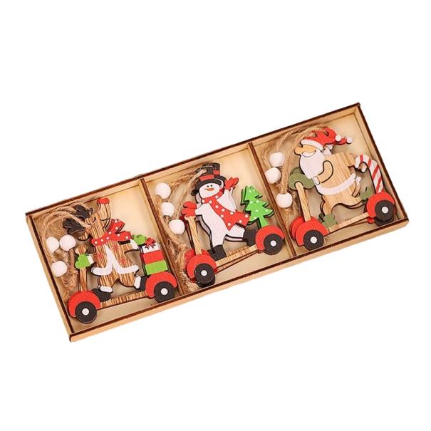 Adornos colgantes navideños 9 piezas 3