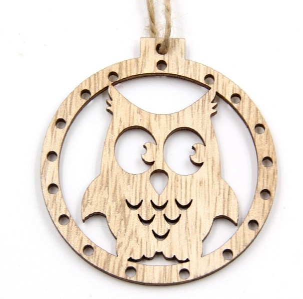 Adornos navideños de madera 3 piezas 18