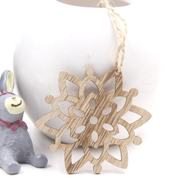 Adornos navideños de madera 3 piezas 4