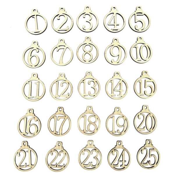 Advent Calendar Numbers 25 pcs 1