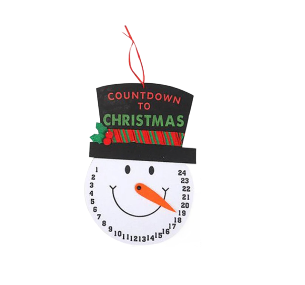 Adventskalender Schneemann 30 x 20 cm 1