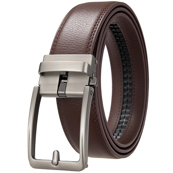 Ægte læderbælte til mænd 3,5 cm Elegant læderbuksebælte med metalspænde i zinklegering Stilfuldt herretilbehør Klassisk design brun 110 cm