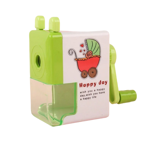 Affilatore per matite per bambini Affilatore manuale per bambini Affilatore meccanico per matite con animali 8 x 5 x 4 cm verde