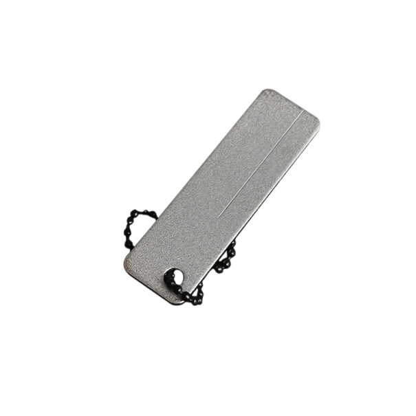 Affilatore portatile in diamante per coltelli a forma di mini portachiavi Strumento in acciaio per campeggio Affilatore da esterno per escursionismo e sopravvivenza 1