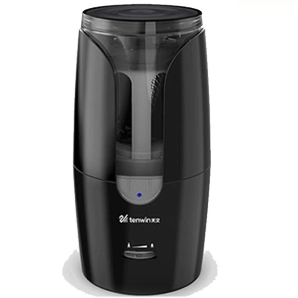 Afiador elétrico automático de lápis Afiador elétrico recarregável via cabo USB Afiador automático de mesa com baixo nível de ruído 9 x 9 x 17,5 cm preto