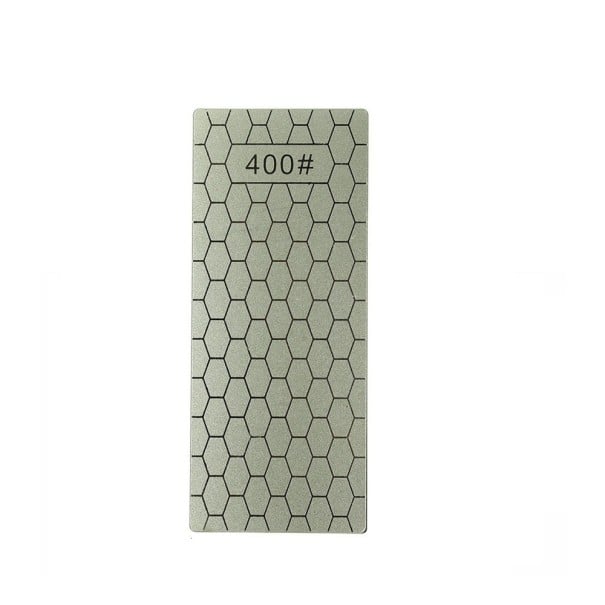 Afilador de cuchillos con superficie de diamante Placa de afilado plana con patrón hexagonal Para afilado manual Dimensiones 15 x 6,3 cm 1