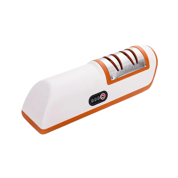 Afilador de cuchillos eléctrico de cocina automático de 4 etapas de acero inoxidable, afilador profesional de cuchillos, accesorios de cocina naranja