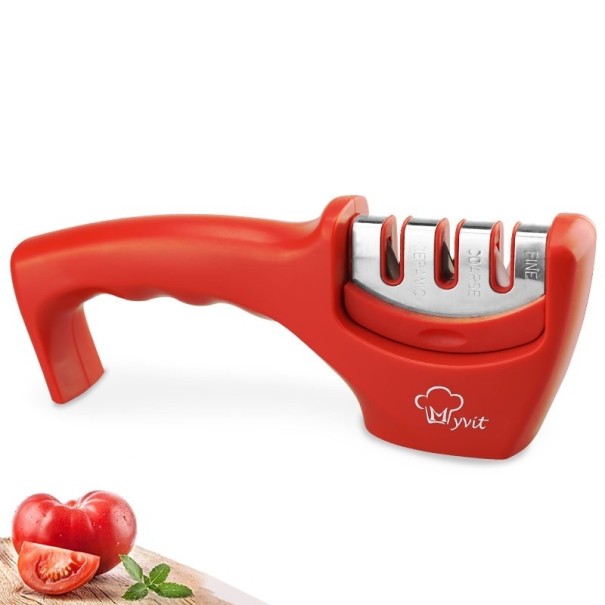Afilador de cuchillos trifásico rojo Afilador de cuchillos trifásico rojo
