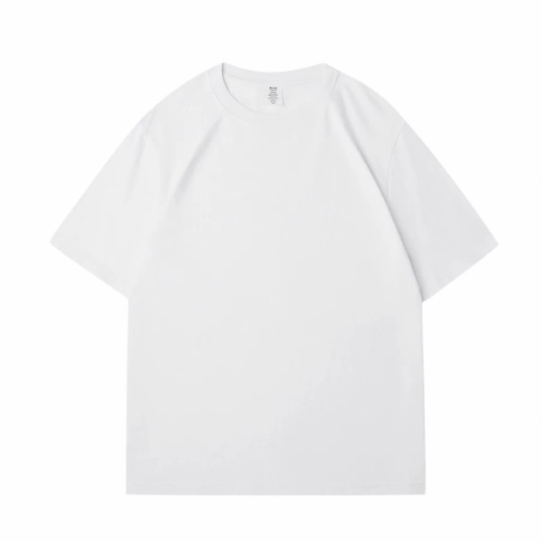 Afslappet kortærmet T-shirt Oversized snit Enkelt design Blødt bomuldsmateriale Behagelig T-shirt til hverdagsbrug hvid XL