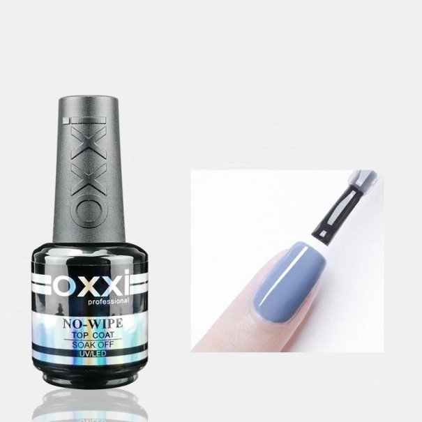 Aftørringsfri topcoat til negle Aftørringsfri topgel til negle Finishing base 15 ml 1