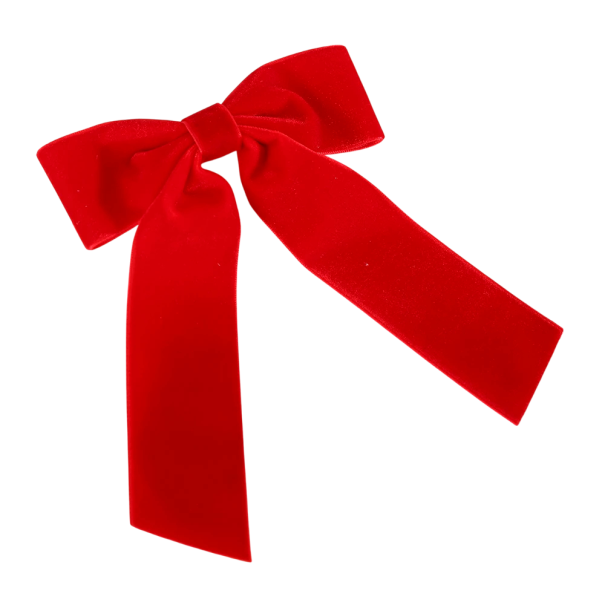 Agrafă de păr catifea Agrafă de păr elegantă Accesoriu elegant Fundă delicată Podoaba capilară drăguță Ac de păr la modă pentru femei roșu