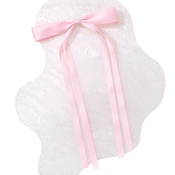Agrafă de păr cu fundă Agrafă de păr elegantă Accesoriu elegant ace de păr pentru femei Ornament de păr drăguț Clip de păr de înaltă roz