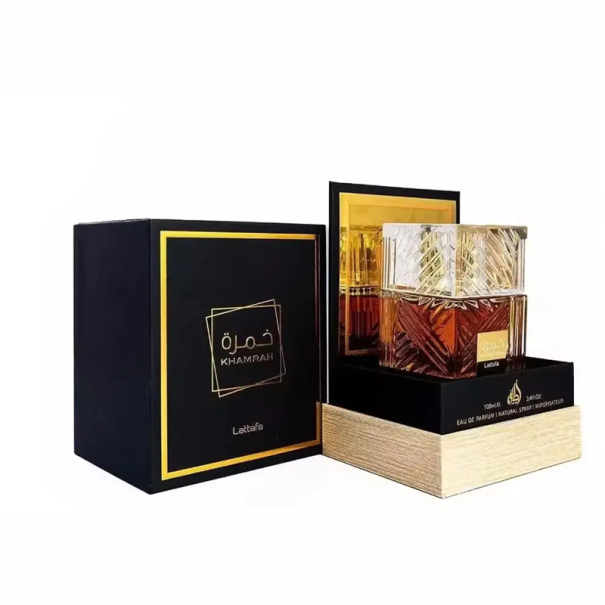 Agua perfumada para hombre de 100 ml Eau de Parfum KHAMRAH Fragancia oriental de lujo Perfume nicho de larga duración para hombres Frasco elegante 1
