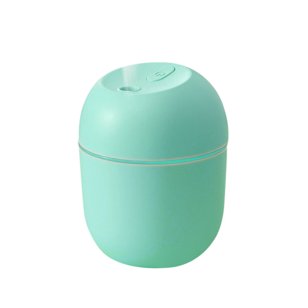 Air Humidifier 220 ml Mist Sprayer 8 x 8 x 10 cm ABS Material Quiet Steam Diffuser Home Mini Humidifier Office Bedroom green