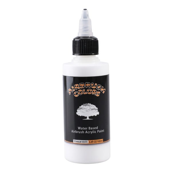 Airbrush färg 100 ml Akryl på vattenbasis redo för sprutning utan utspädning Snabbtorkande och vattenavvisande För modeller textil skor och trä vit